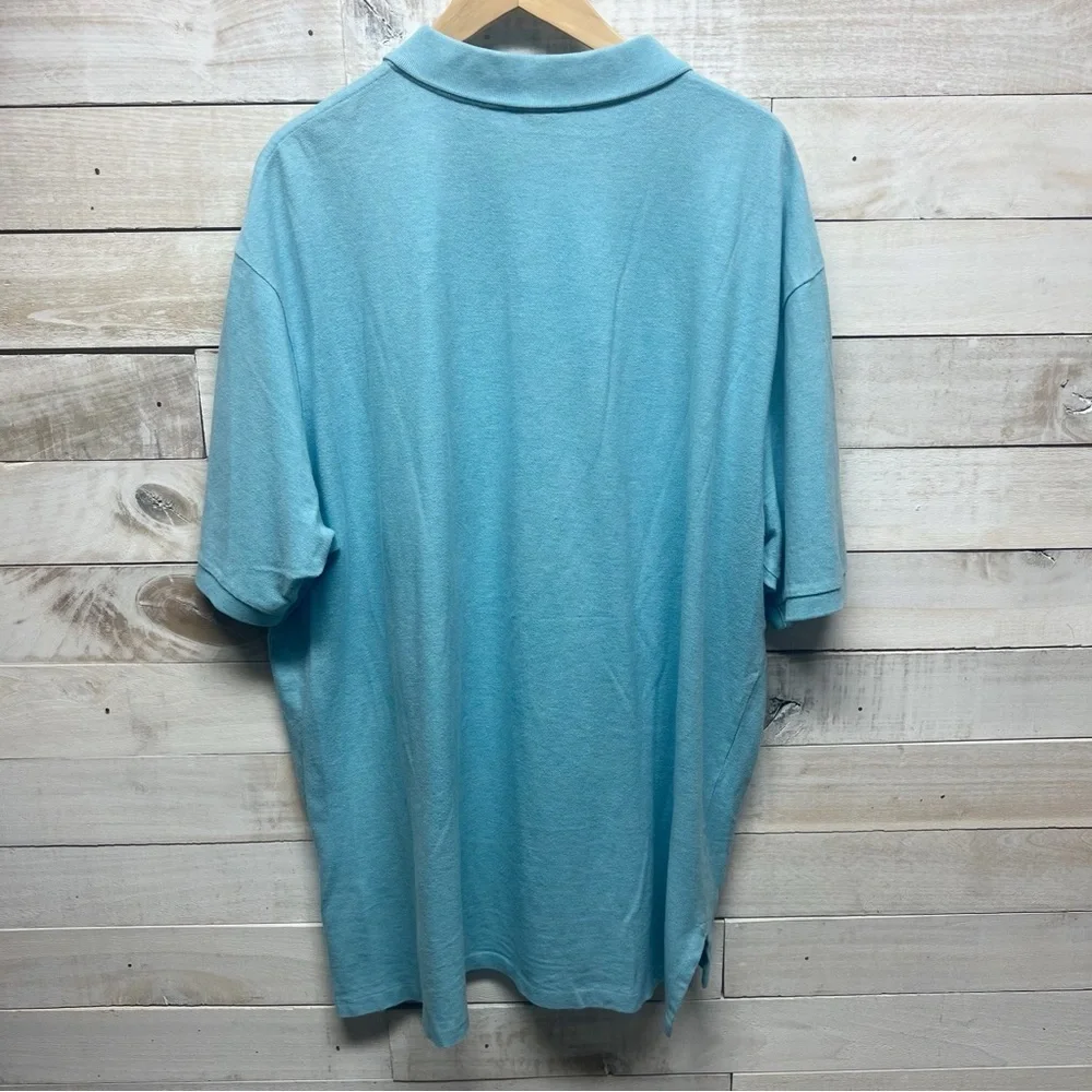 Polo Ralph Lauren Polo Shirt Mens 2XLT Blue Short Sleeve Collared‎ Yellow Pony